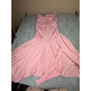 Unbranded pink sleeveless Off The Shoulder Midi Dress Size 2xl